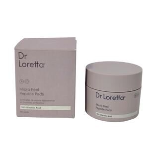 Dr. Loretta Micro Peel Peptide Pads 60 count Exfoliate 10% Glycolic Acid Pores